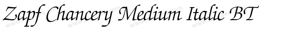 Zapf Chancery Medium Italic BT字体转换